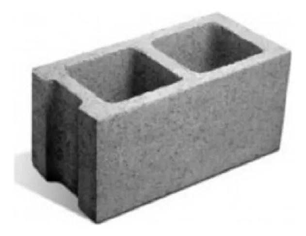 Ladrillo de hormigón T 20 liso 19 x 19 x 39